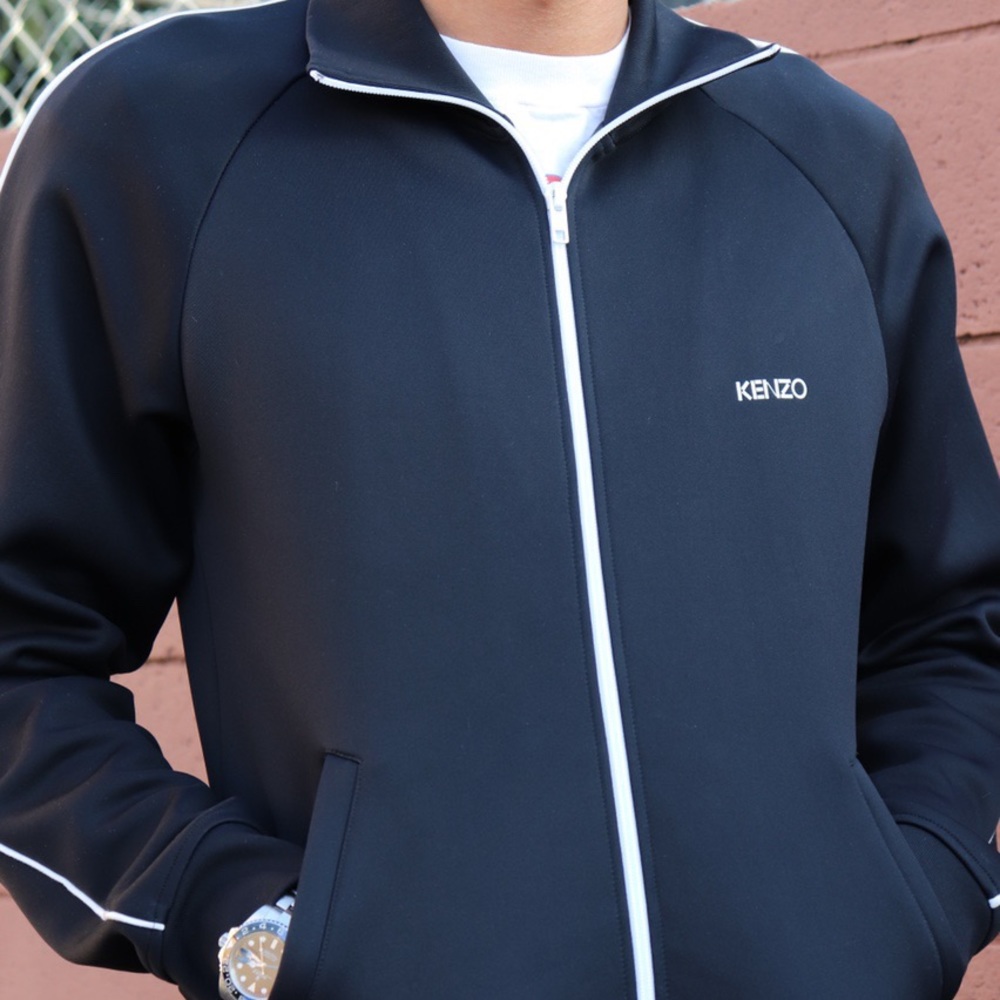 Kenzo tech jersey logo track jacket